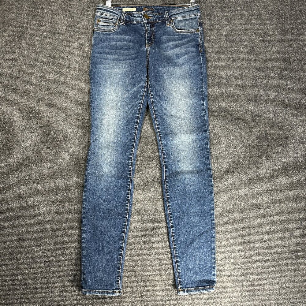 Kut From The Kloth Jeans Womens 6 Toothpick Skinny Cotton Stretch Pockets Logo